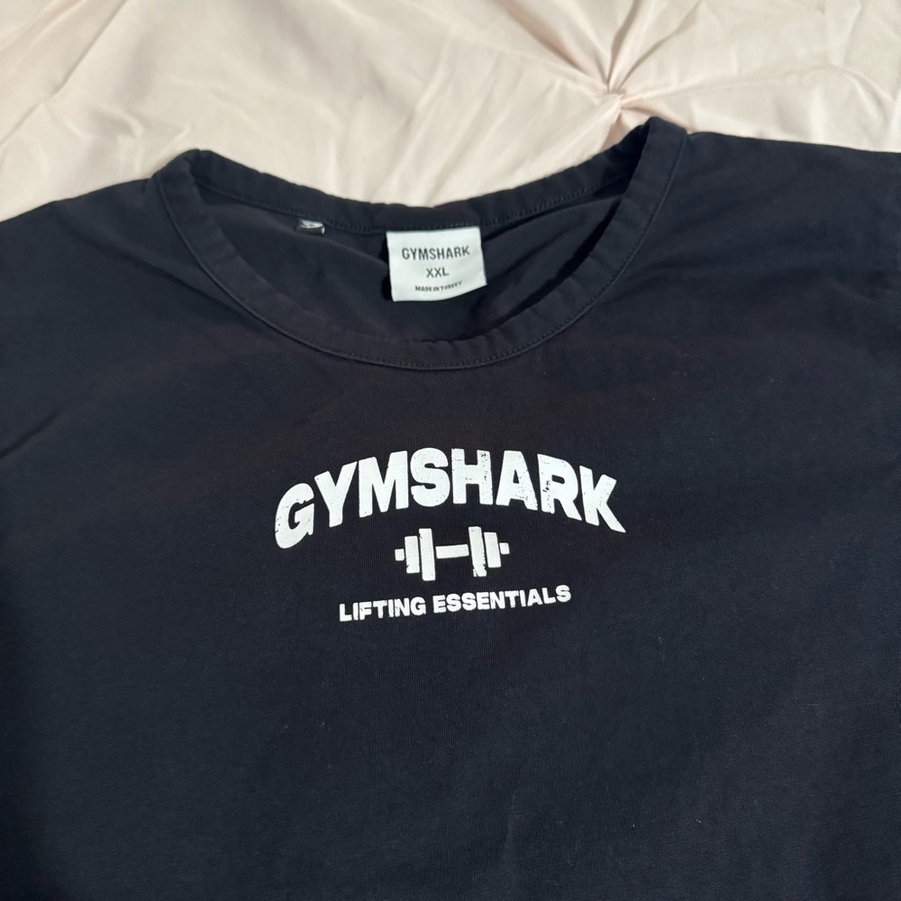Gymshark Black Tee with White Logo - Picture 2 of 4